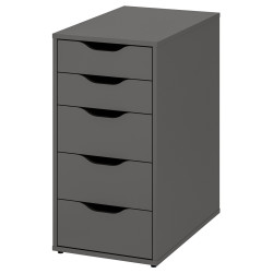 Письменный стол Ikea Lagkapten/Alex ящики 120x60 (Серый/Черный) Thumb