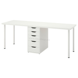 Письменный стол Ikea Lagkapten/Alex ящики 200x60 (Белый)