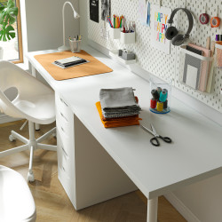 Письменный стол Ikea Lagkapten/Alex ящики 200x60 (Белый) Thumb