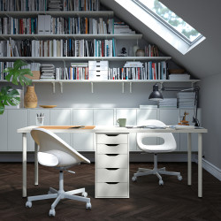 Письменный стол Ikea Lagkapten/Alex ящики 200x60 (Белый) Thumb