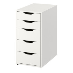 Masa de birou Ikea Lagkapten/Alex sertare 200x60 (Alb/Stejar) Thumb