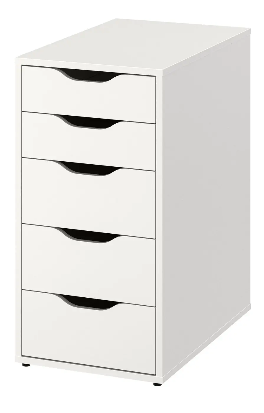 Masa de birou Ikea Lagkapten/Alex sertare 200x60 (Alb/Stejar) - 2