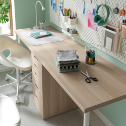 Masa de birou Ikea Lagkapten/Alex sertare 200x60 (Stejar) Thumb