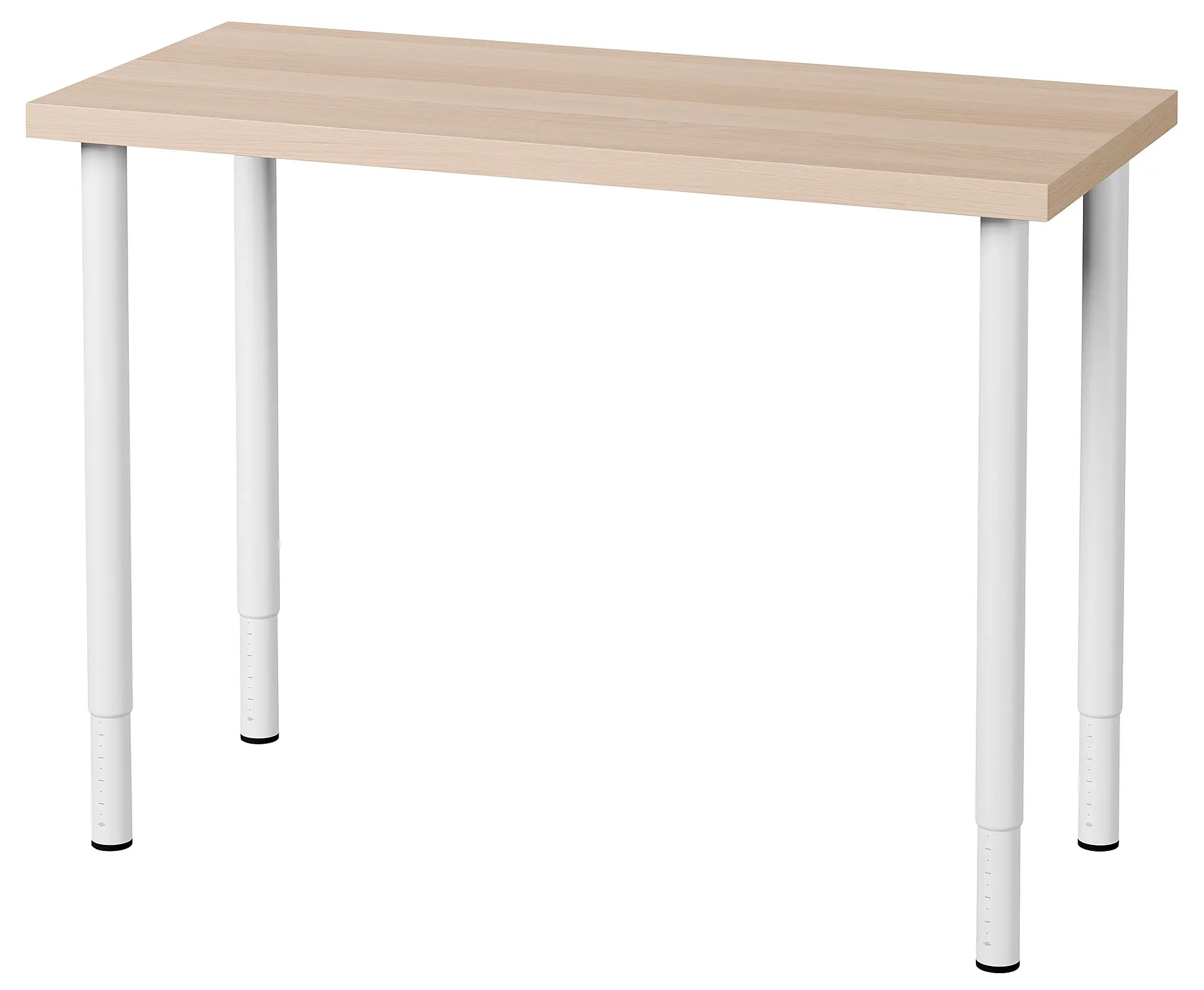 Masa birou Ikea Linnmon/Olov 100x45 (Stejar antichizat/Alb)