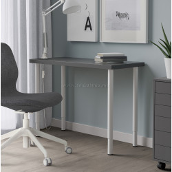 Письменный стол Ikea Linnmon/Olov 100x45 (Темно-серый/Белый)