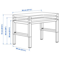 Письменный стол Ikea Pahl 96x58 (Белый) Thumb