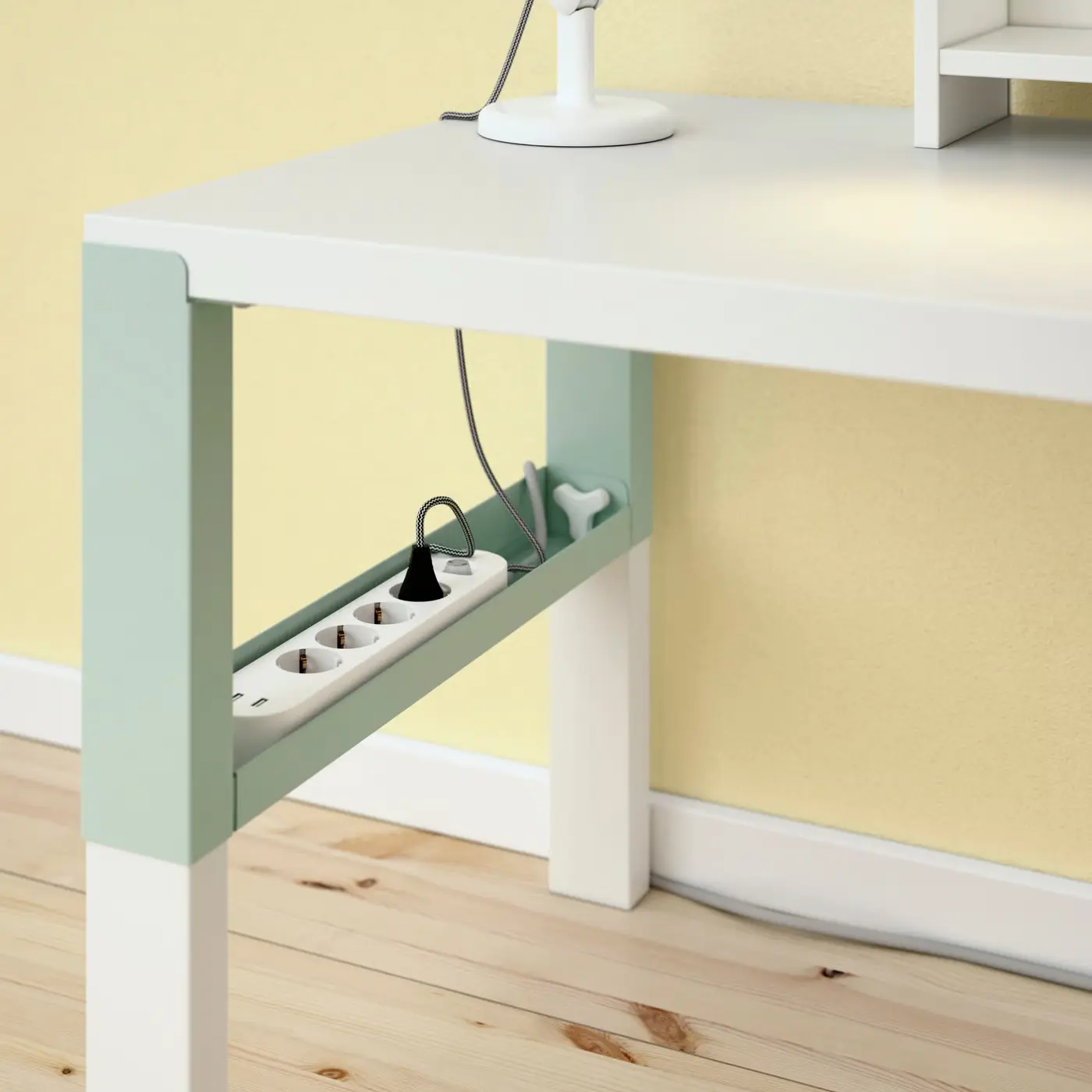 Письменный стол Ikea Pahl 96x58 (Белый/Светло-зеленый) - 2