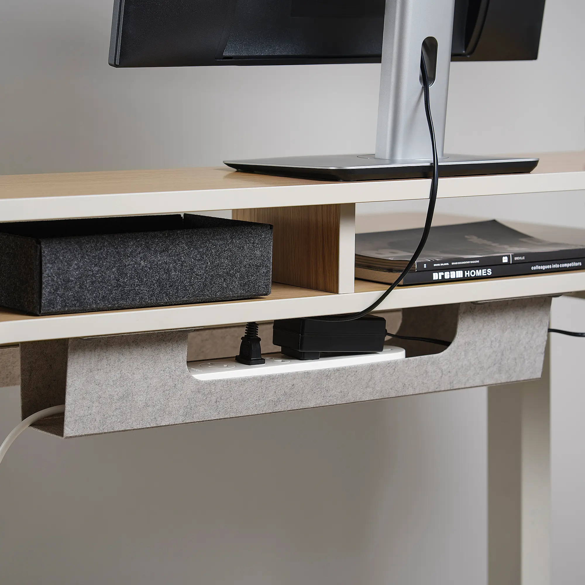 Письменный стол Ikea Travsport электрический 120x70 (Дуб/Бежевый) - 4