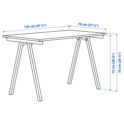 Письменный стол Ikea Trotten 120x70 (Белый) Thumb
