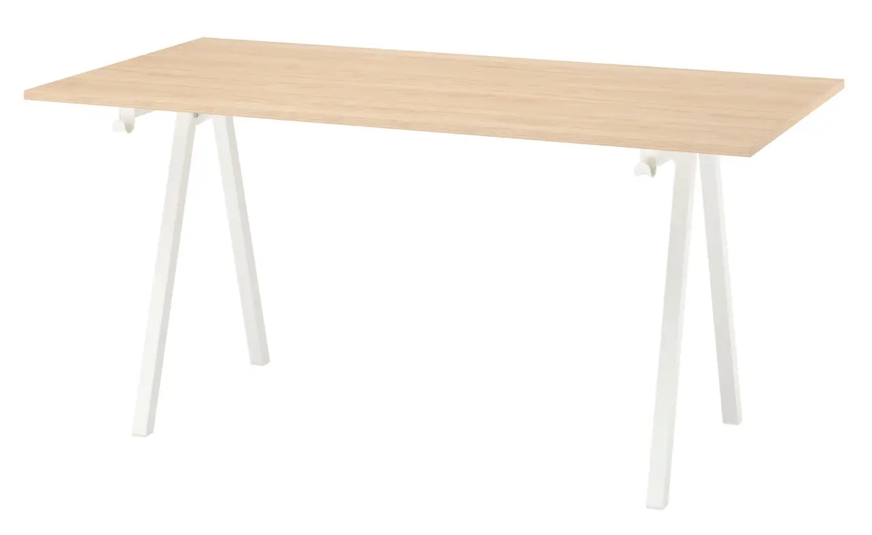 Masa de birou Ikea Trotten 160x80 (Frasin/Alb)