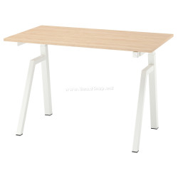 Письменный стол Ikea Trotten электрический 120x70 (Ясень/Белый)