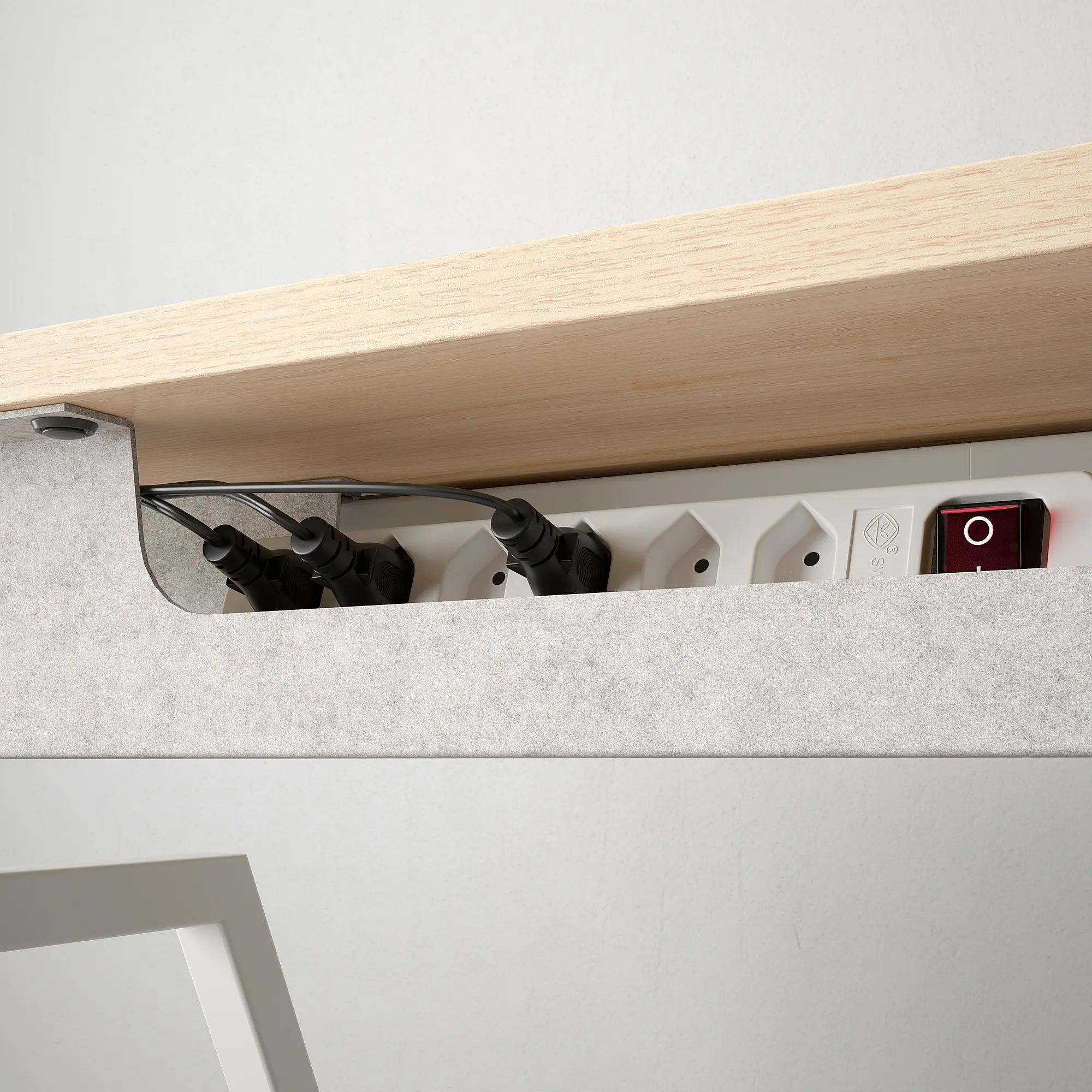 Письменный стол Ikea Trotten электрический 120x70 (Ясень/Белый) - 4