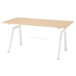 Письменный стол Ikea Trotten электрический 160x80 (Ясень/Белый)