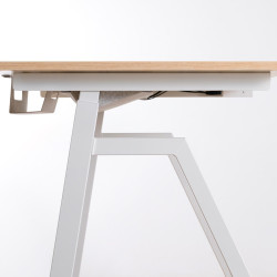 Masa de birou Ikea Trotten electric 160x80 (Frasin/Alb) Thumb