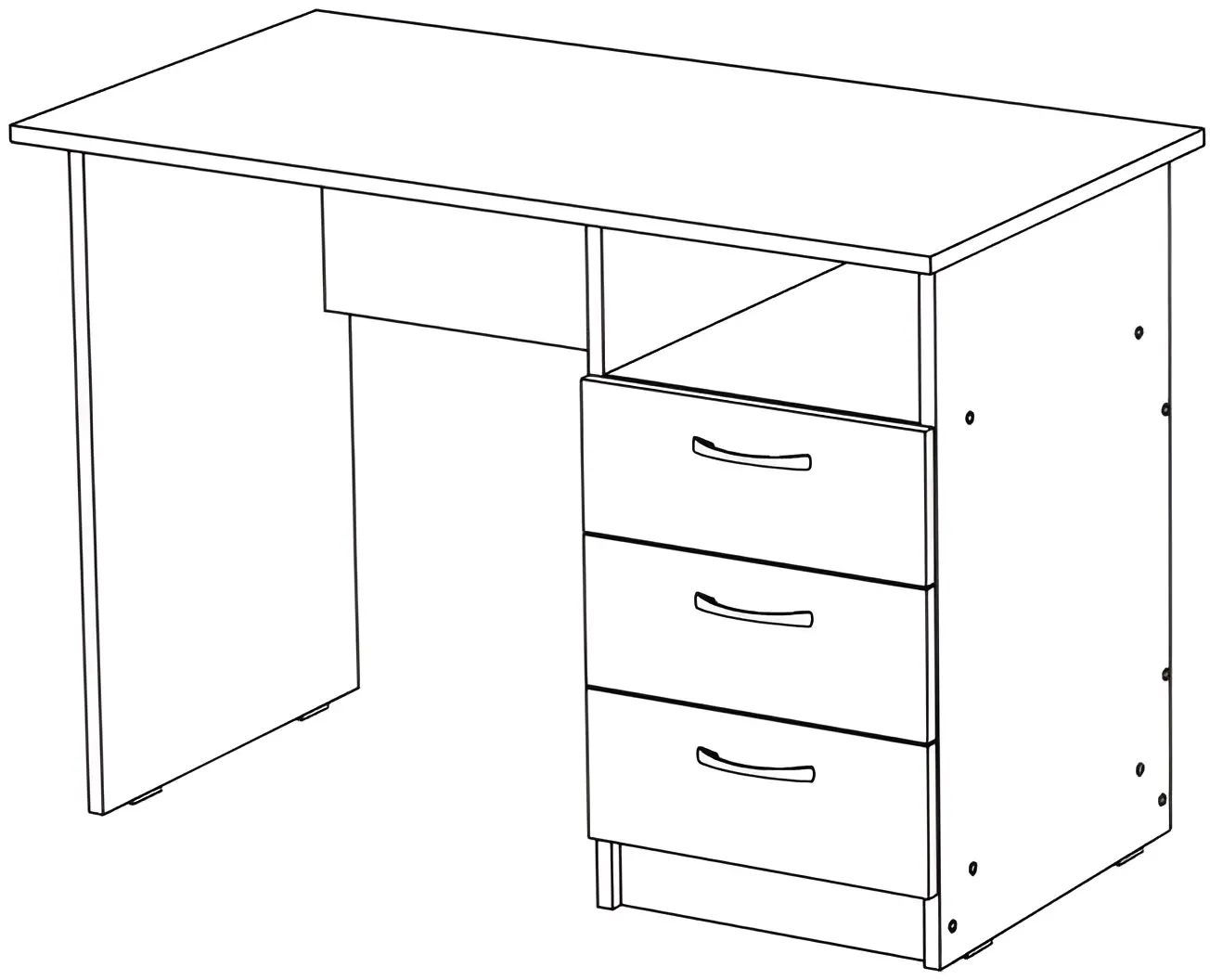 Masa de birou МЛ-Мебель ML-2 109.6cm (Golden Oak) - 2
