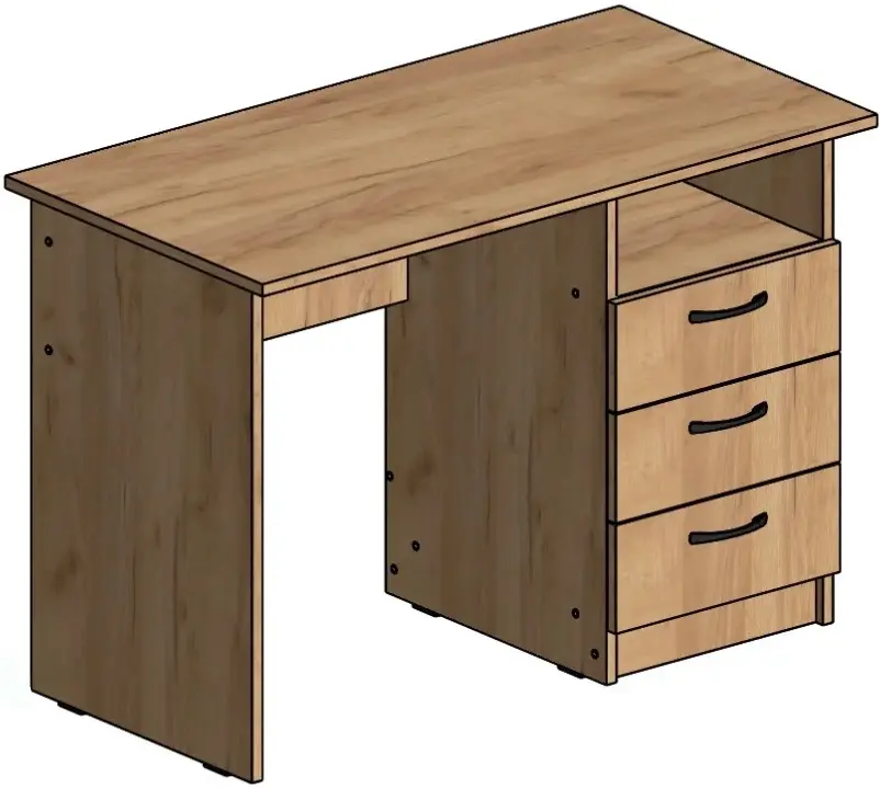 Masa de birou МЛ-Мебель ML-2 109.6cm (Golden Oak)