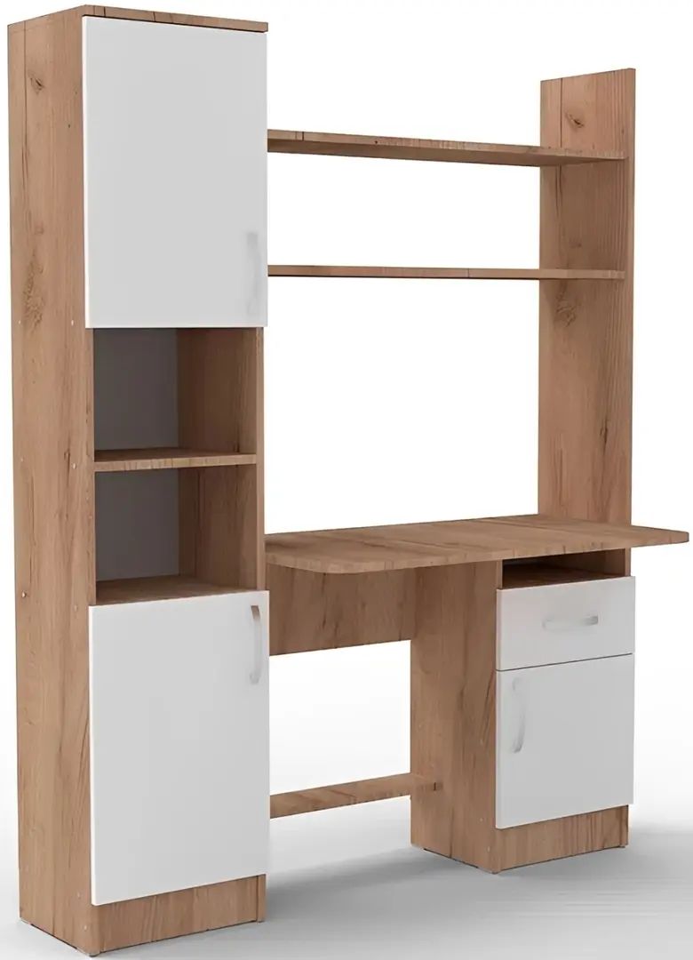 Masa de birou МЛ-Мебель ML-7 140cm (Golden Oak/White)