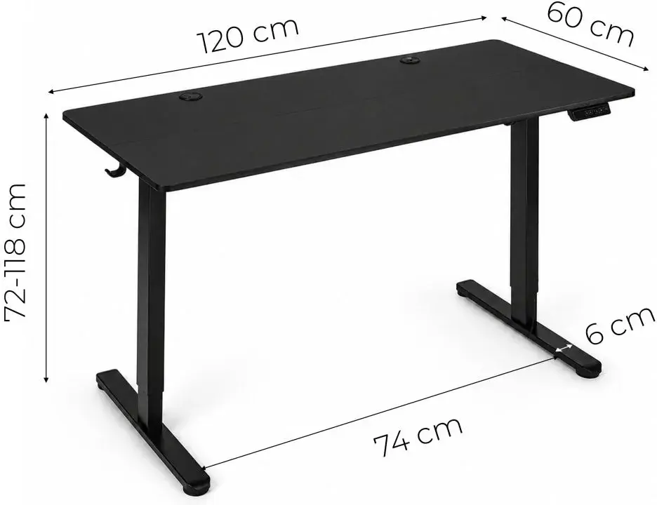 Письменный стол электрический Modern Home JSD-B5-1-1 (Black) - 6