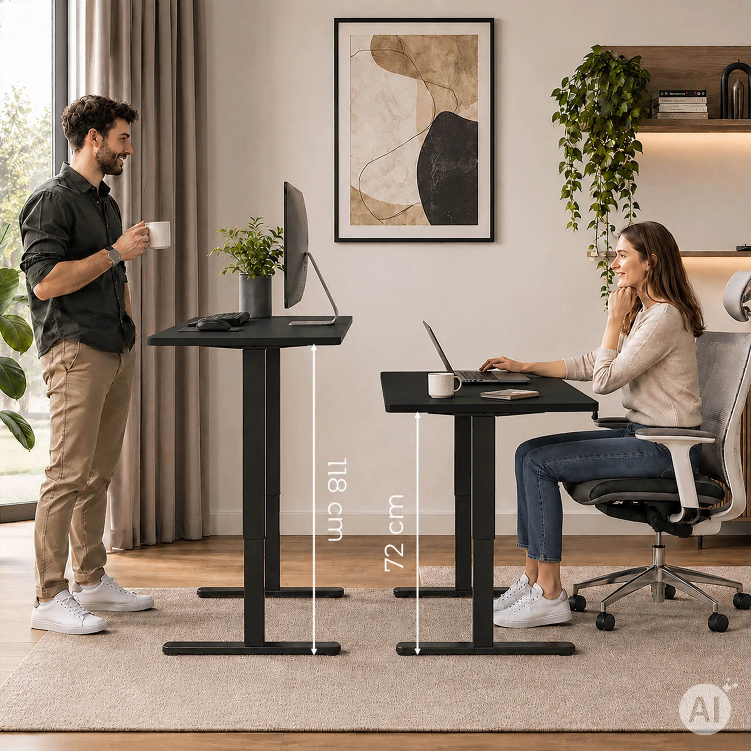 Письменный стол электрический Modern Home JSD-B5-1-1 (Black) - 7