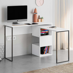 Masa de birou Showdeko Badau (White)