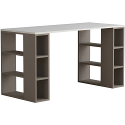Masa de birou Showdeko Colmar 140cm (White/Light Mocha) Thumb