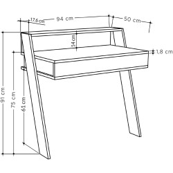 Письменный стол Showdeko Cowork (Anthracite) Thumb