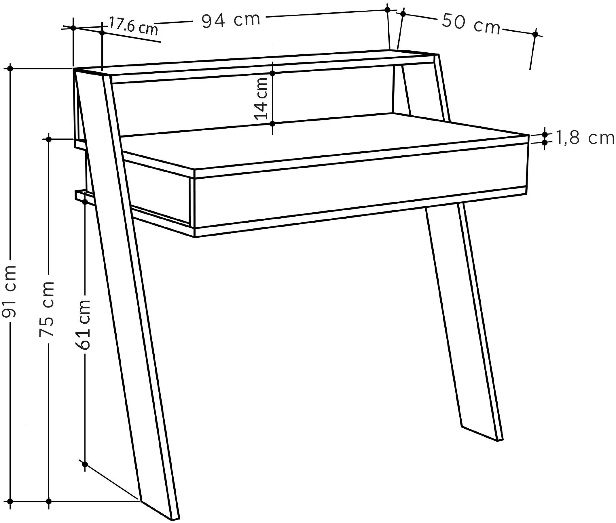 Письменный стол Showdeko Cowork (Oak/Anthracite) - 5