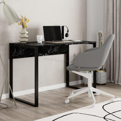 Masa de birou Showdeko Inna (Black Marble)