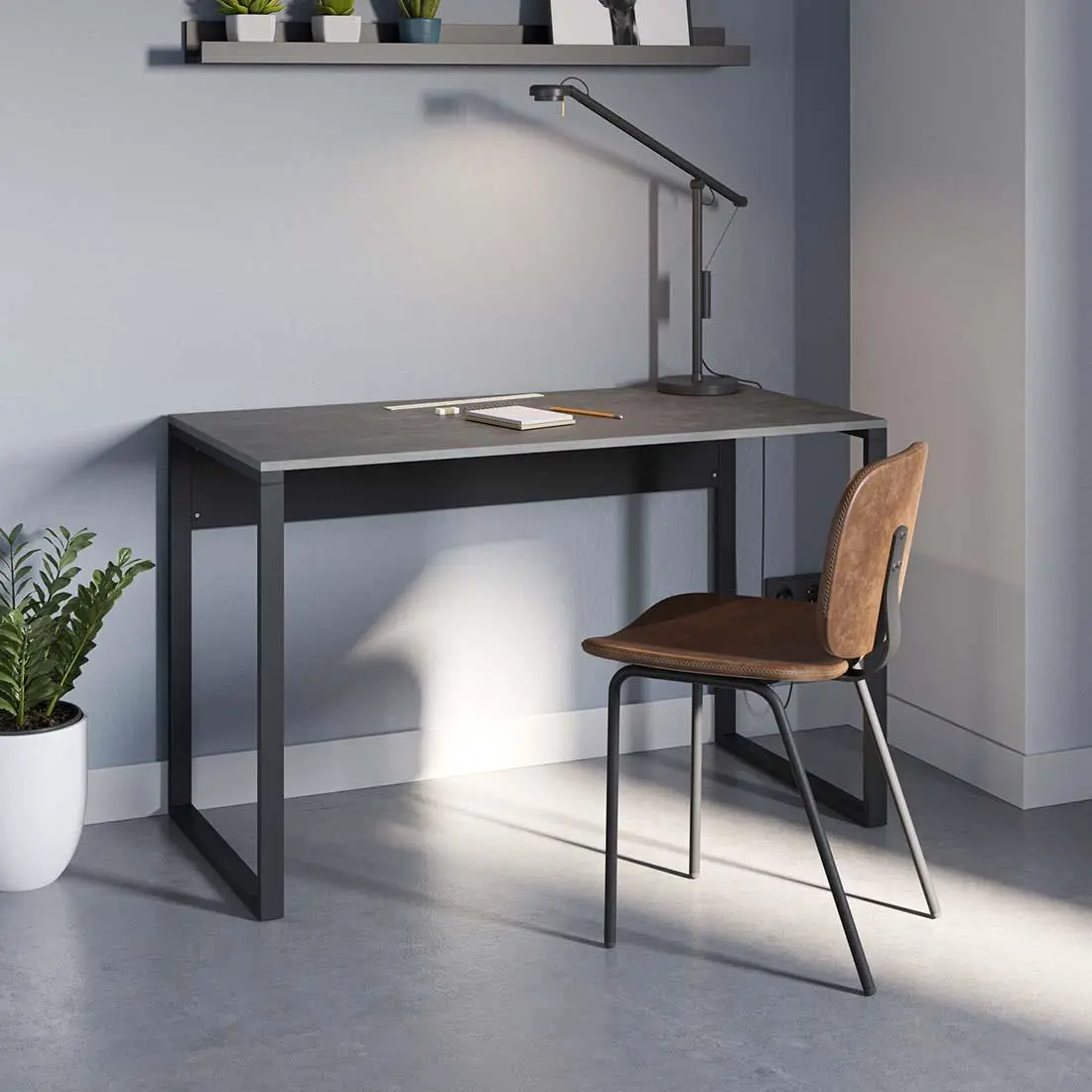 Письменный стол Showdeko Inna (Retro Grey/Black)