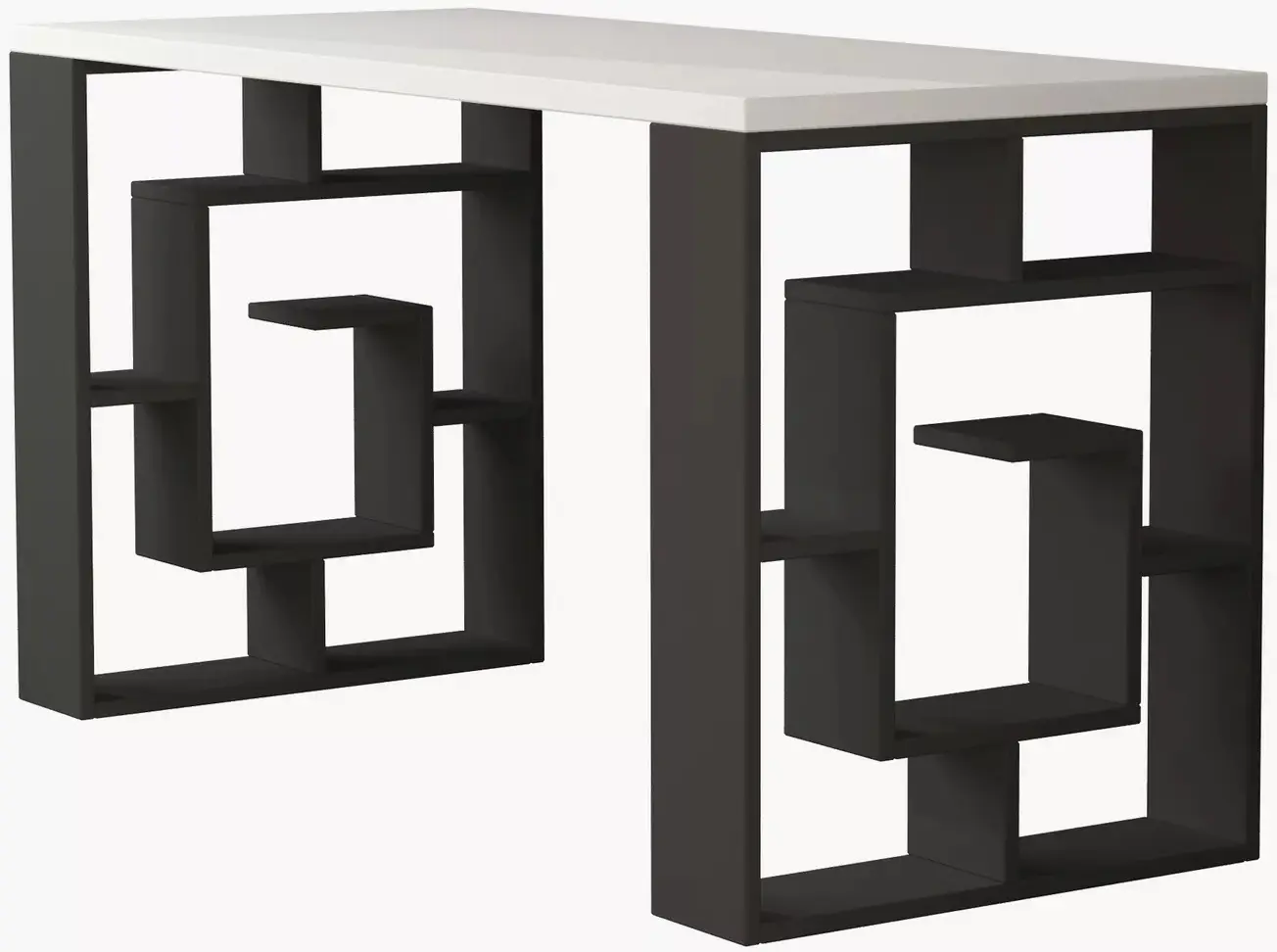 Masa de birou Showdeko Labirent (White/Anthracite) - 2