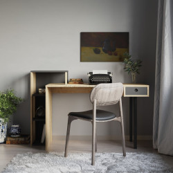 Masa de birou Showdeko Loyd (Oak/Anthracite)