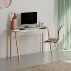 Masa de birou Showdeko Luton (White/Retro Grey)