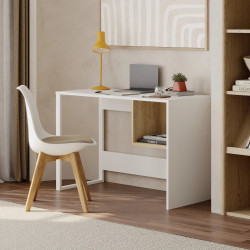 Masa de birou Showdeko Model 4 (White/Oak) Thumb