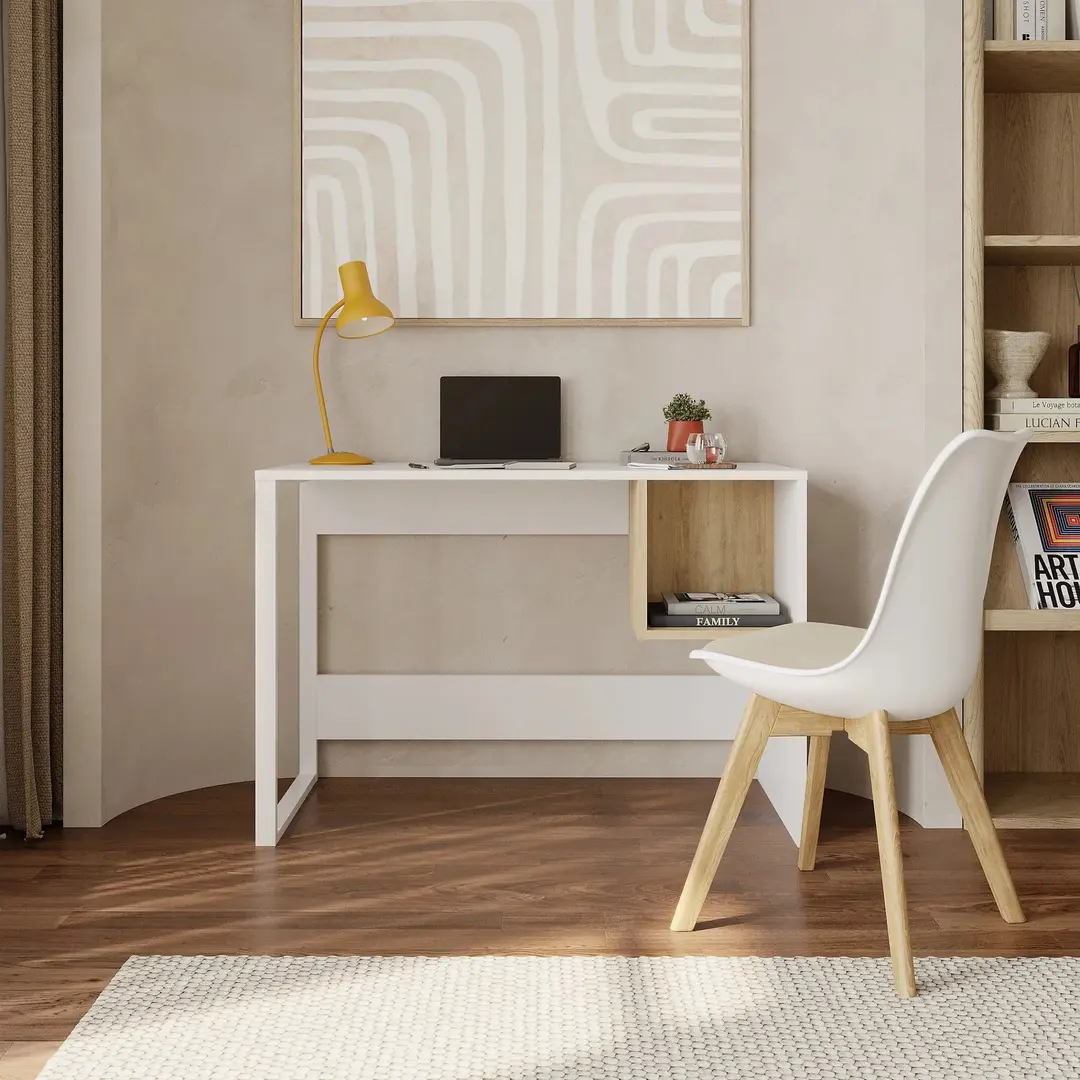 Masa de birou Showdeko Model 4 (White/Oak)