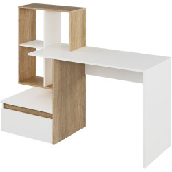 Письменный стол Tempo Kondela Eross New (White/Sonoma Oak) Thumb