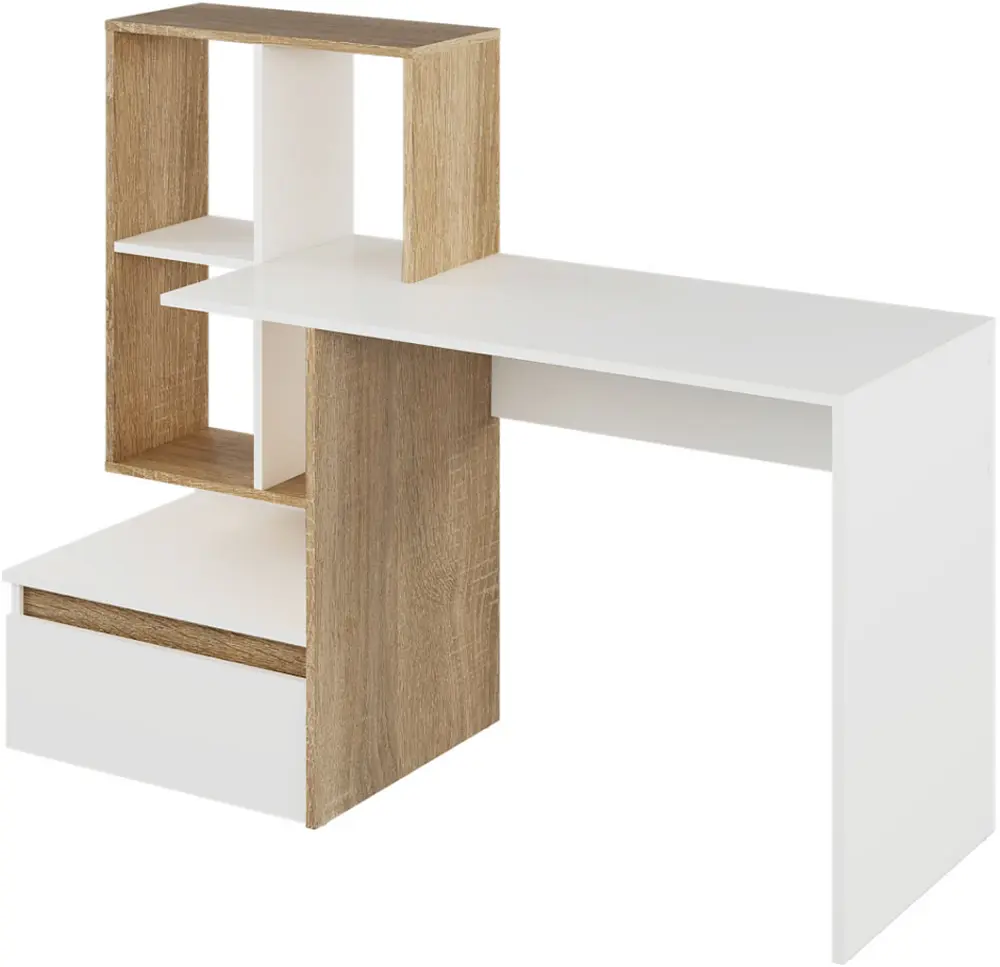 Письменный стол Tempo Kondela Eross New (White/Sonoma Oak)