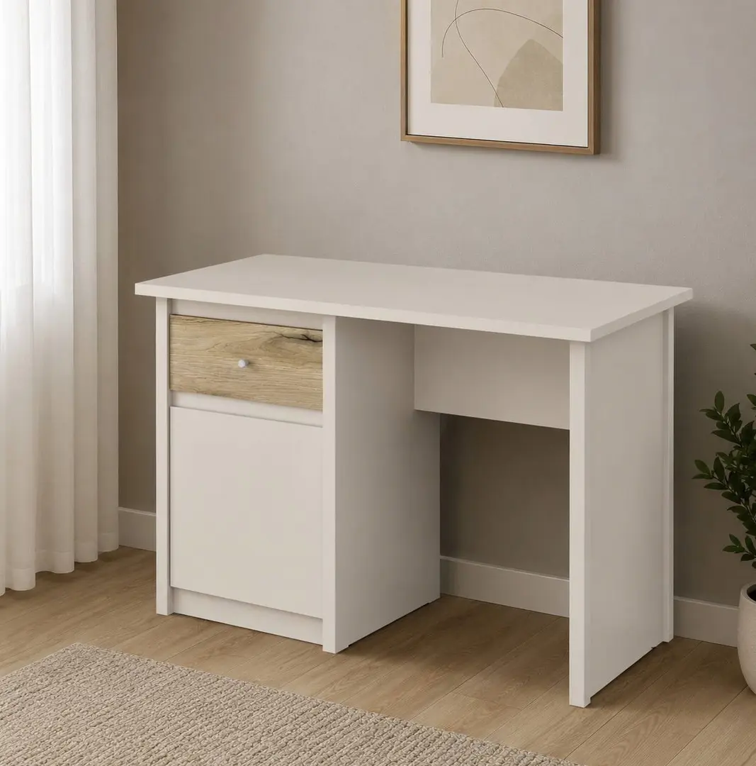 Masa de birou Tempo Kondela Karos 1D1S/120 (Cashmere/Evoke Oak)