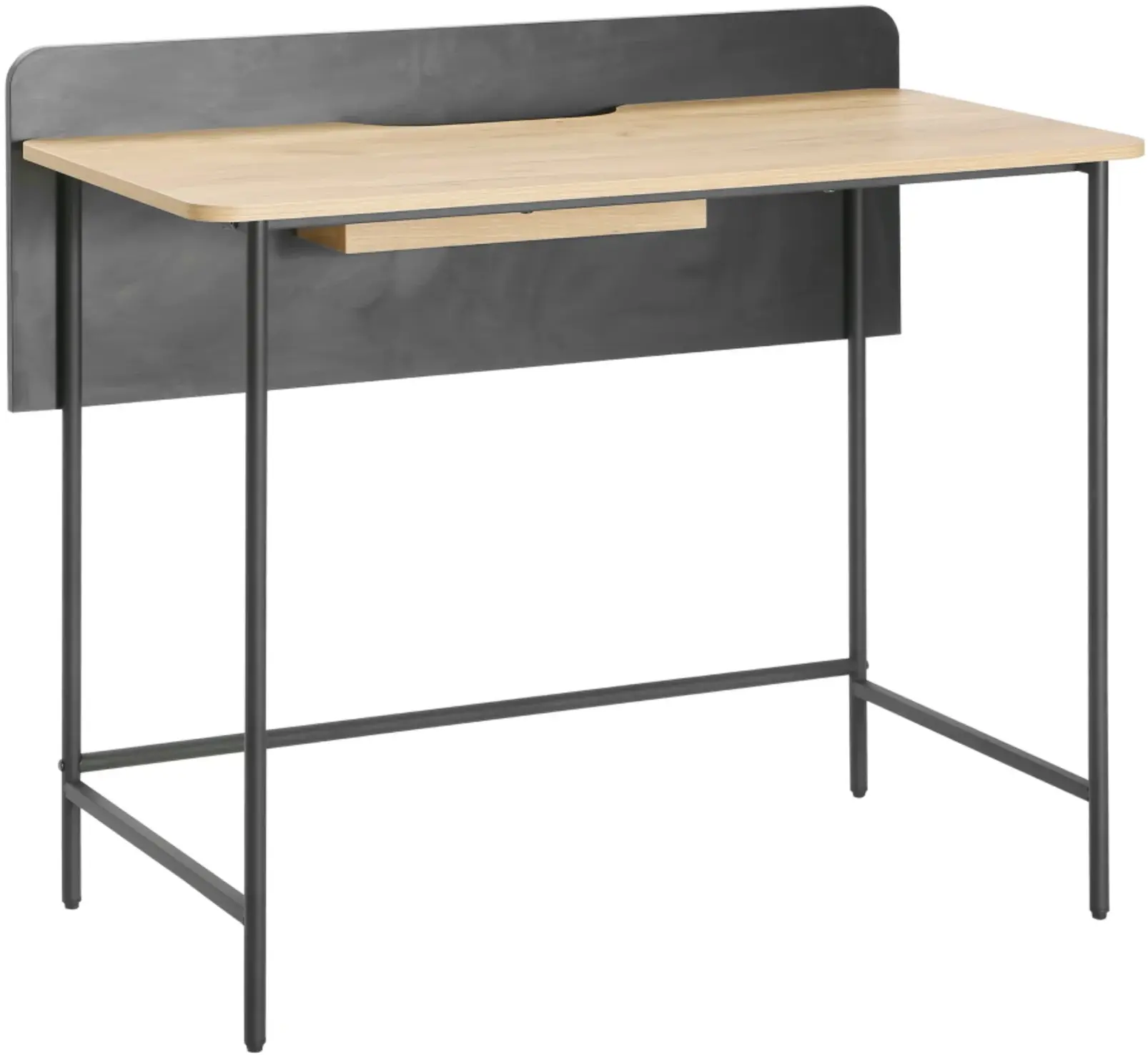 Masa de birou Tempo Kondela Kompus (Oak/Black) - 2