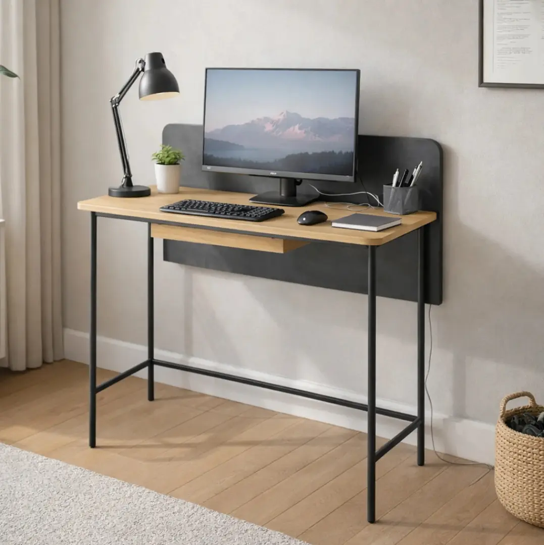 Masa de birou Tempo Kondela Kompus (Oak/Black)