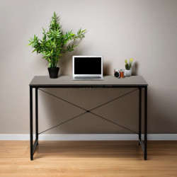 Masa de birou Tempo Kondela Mellora 120x60 (Concrete/Black)