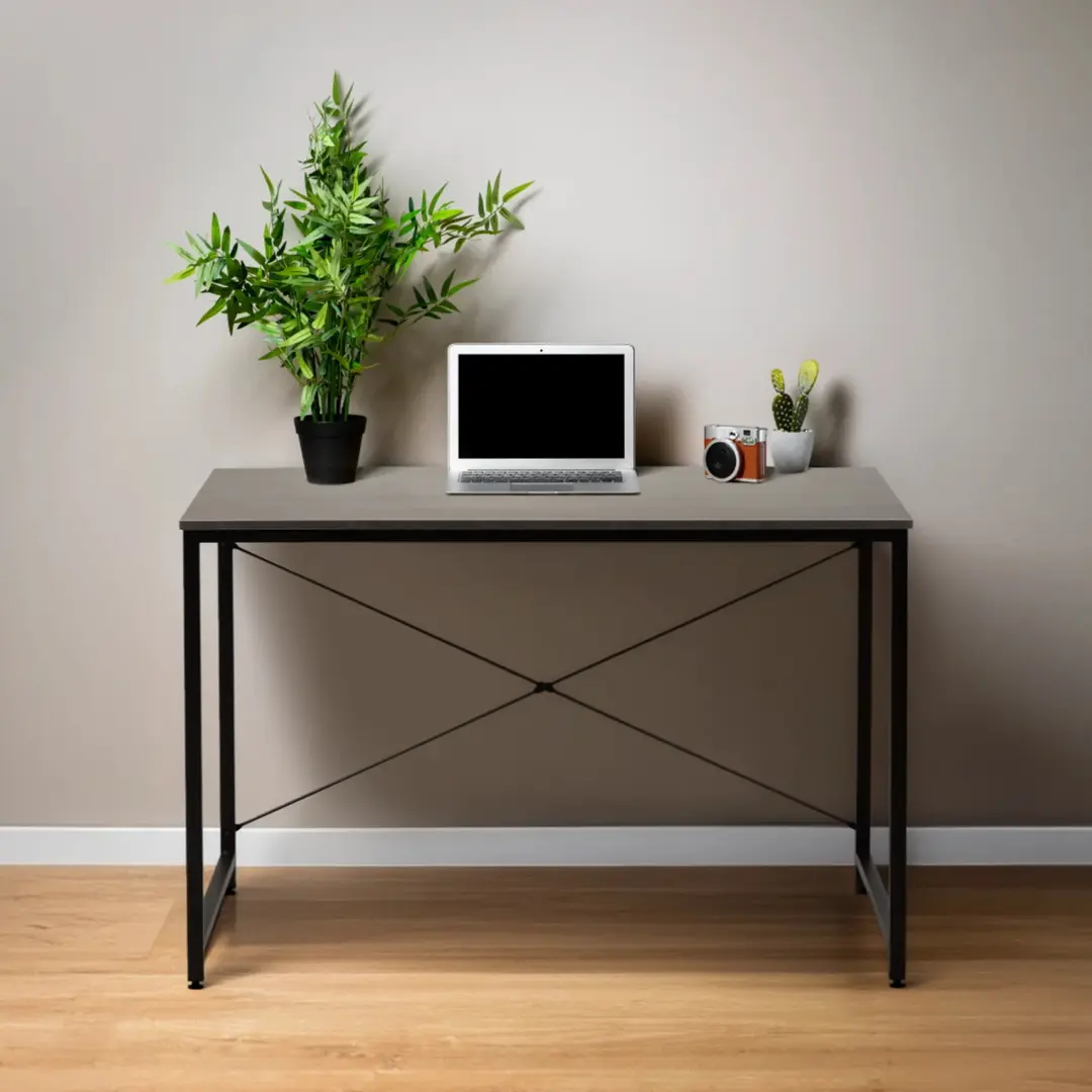 Masa de birou Tempo Kondela Mellora 120x60 (Concrete/Black)