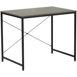 Masa de birou Tempo Kondela Mellora 90x60 (Concrete/Black) Thumb