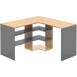 Masa de birou Tempo Kondela Tamari (Artisan Oak/Graphite) Thumb