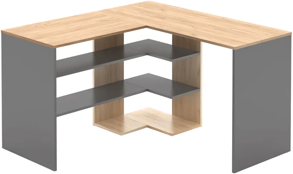 Masa de birou Tempo Kondela Tamari (Artisan Oak/Graphite)