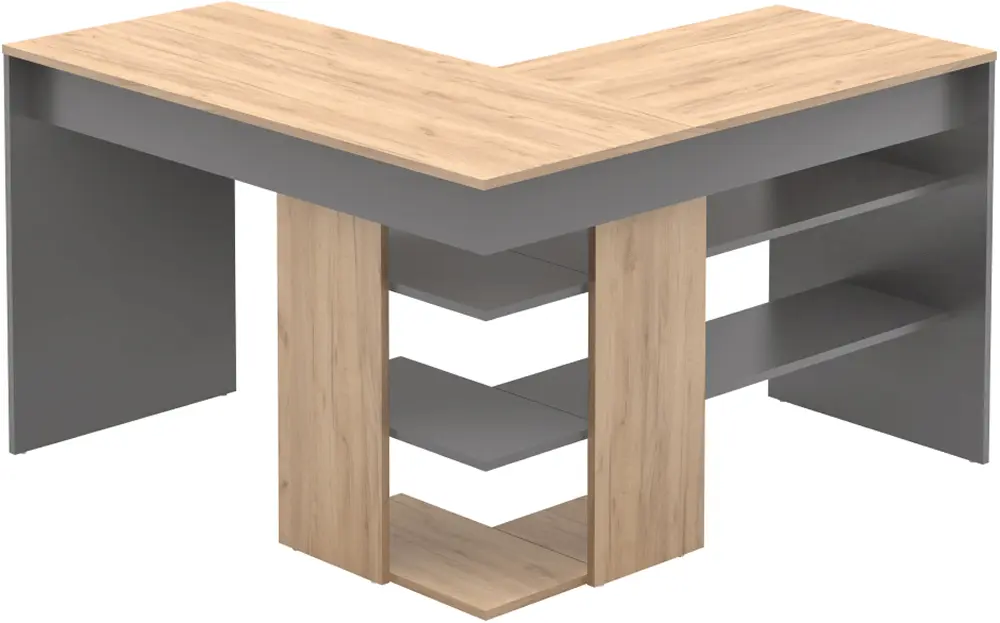 Masa de birou Tempo Kondela Tamari (Artisan Oak/Graphite)