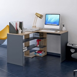 Masa de birou Tempo Kondela Tamari (Artisan Oak/Graphite)