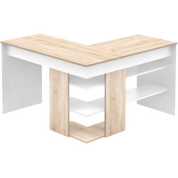 Masa de birou Tempo Kondela Tamari (Sonoma Oak/White) Thumb