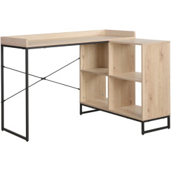 Masa de birou Tempo Kondela Ulostol (Oak/Black) Thumb