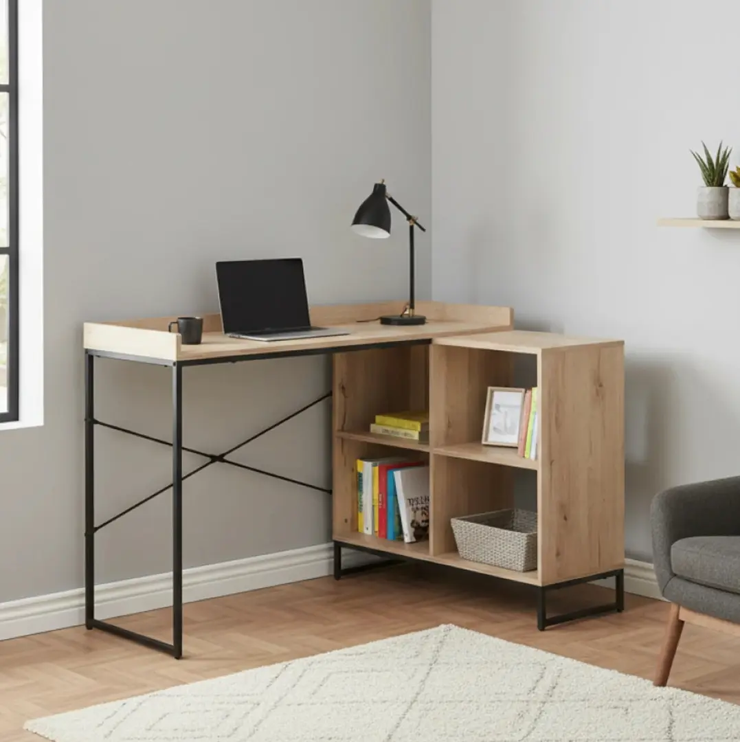Masa de birou Tempo Kondela Ulostol (Oak/Black)