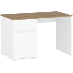 Письменный стол Tempo Kondela Vilgo 1D1S 120 (Glossy White/Wotan Oak) Thumb